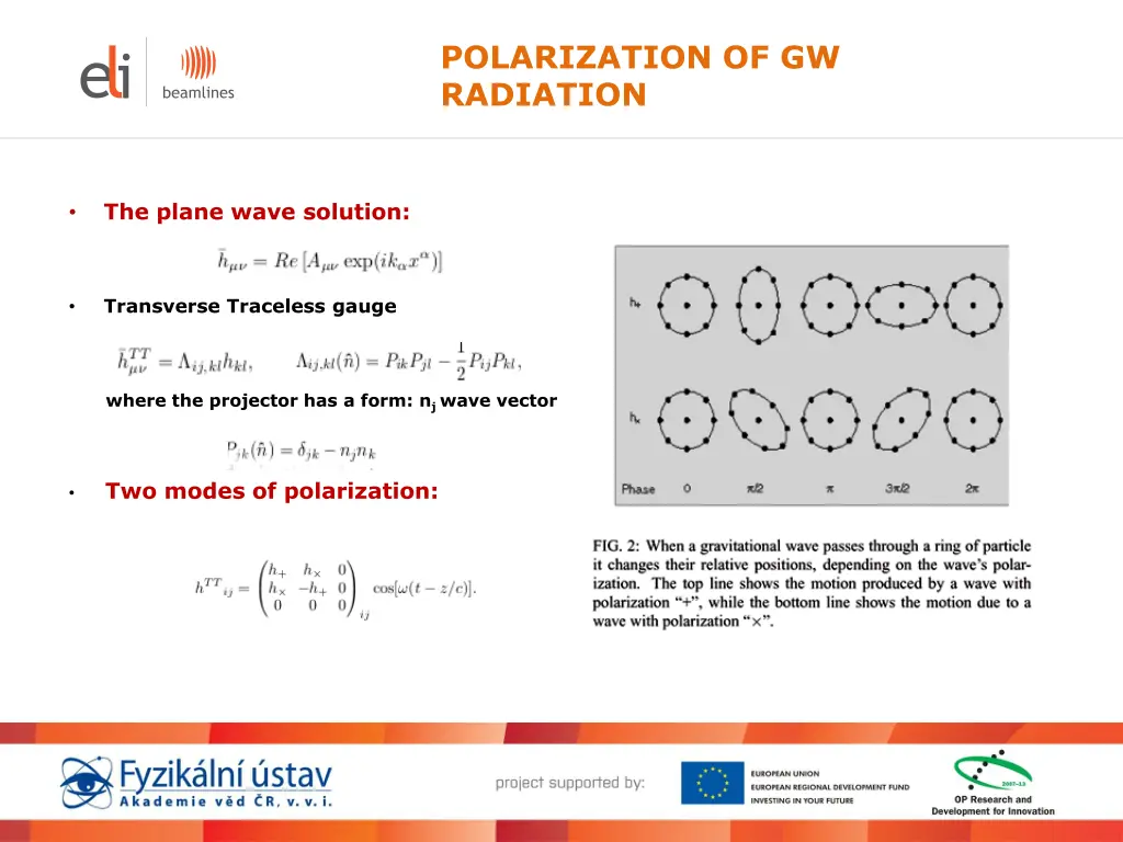 polarization of gw radiation