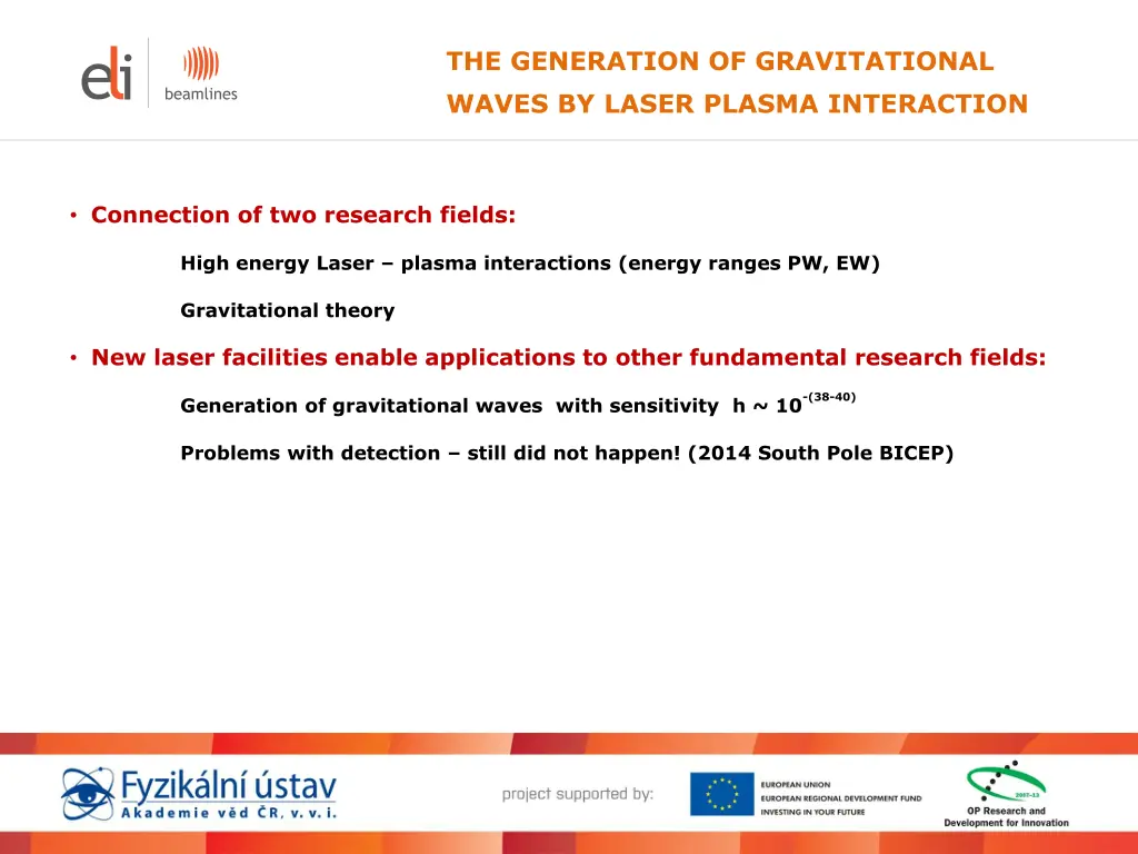 the generation of gravitational waves by laser 1