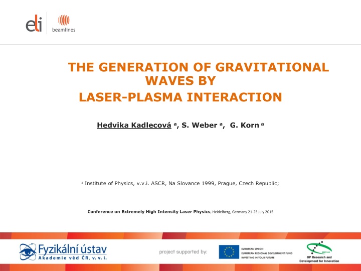 the generation of gravitational waves by laser