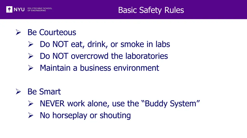 basic safety rules 1