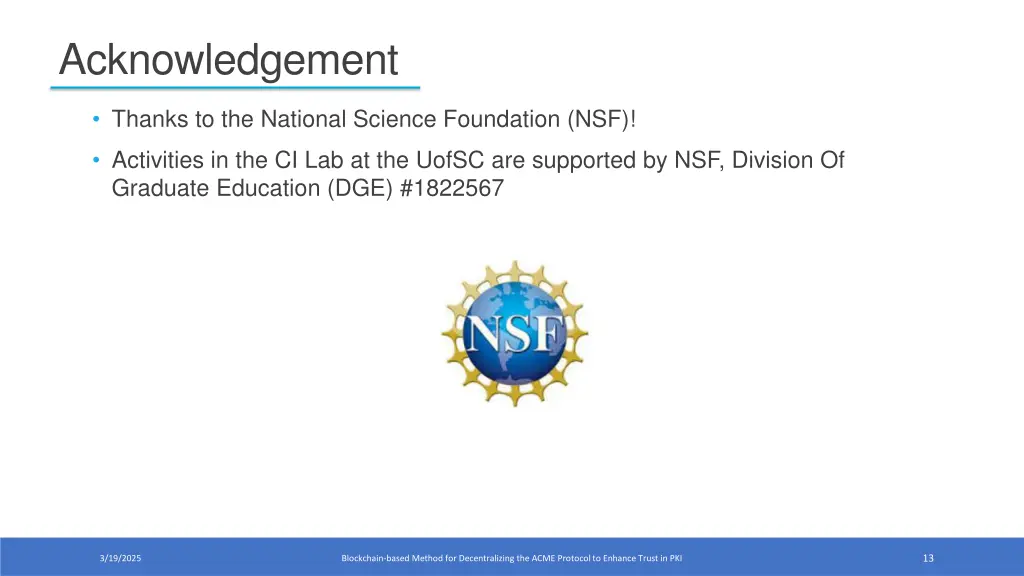 acknowledgement