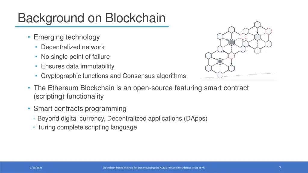background on blockchain