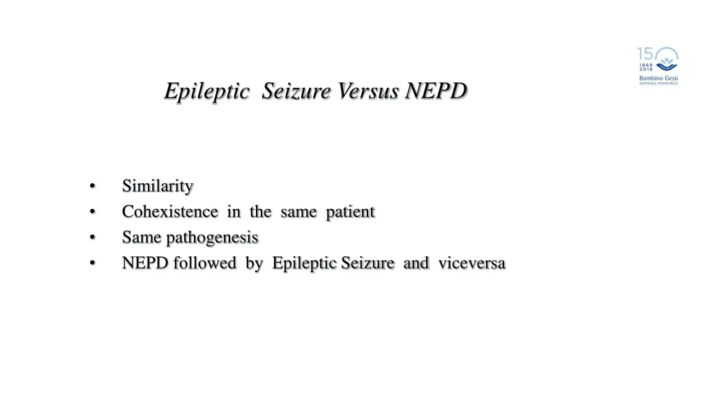epileptic seizure versus nepd