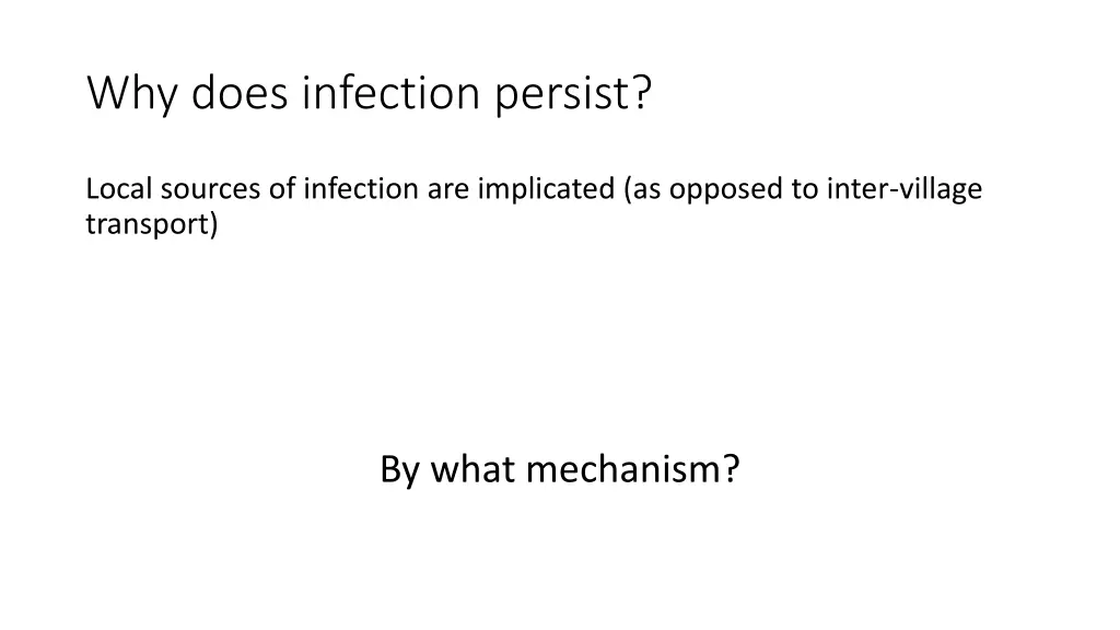 why does infection persist