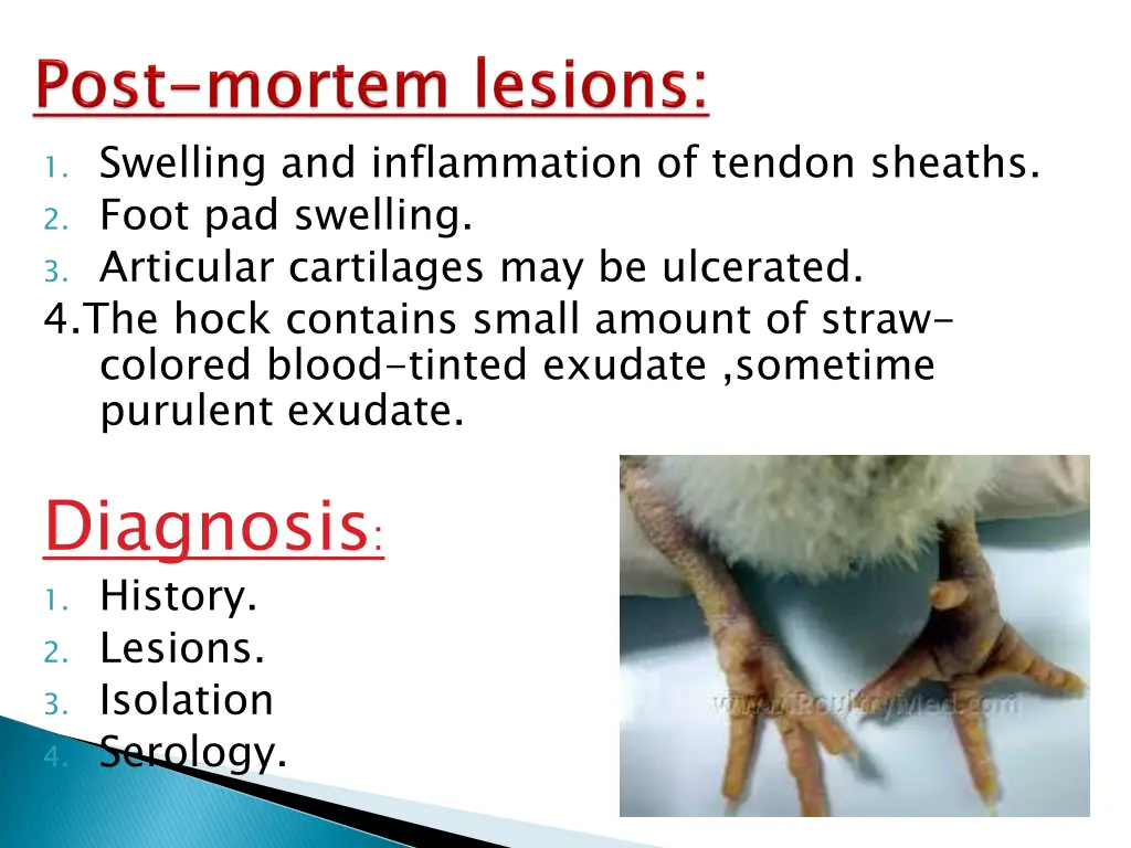 1 swelling and inflammation of tendon sheaths