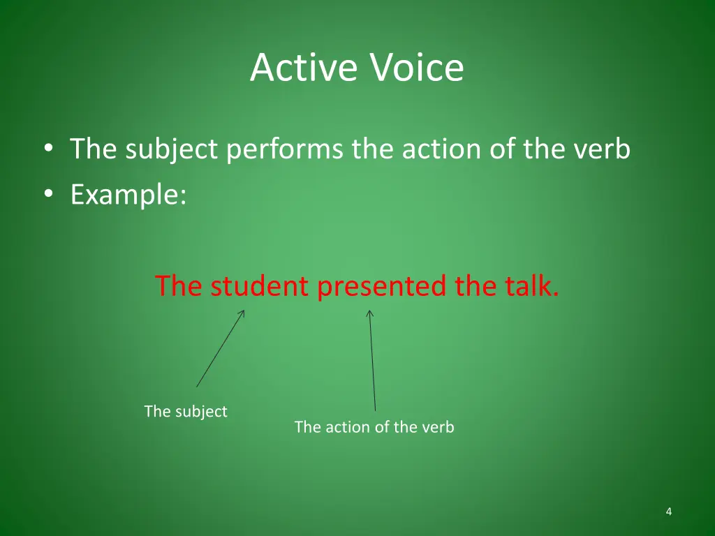 active voice