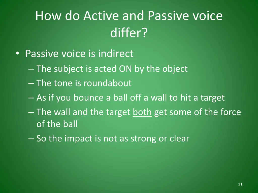how do active and passive voice differ 2