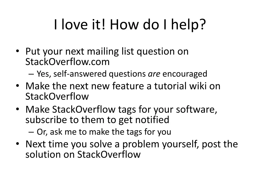 i love it how do i help