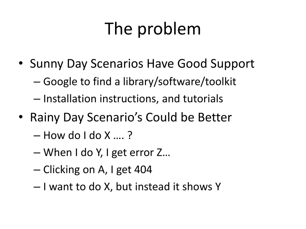 the problem
