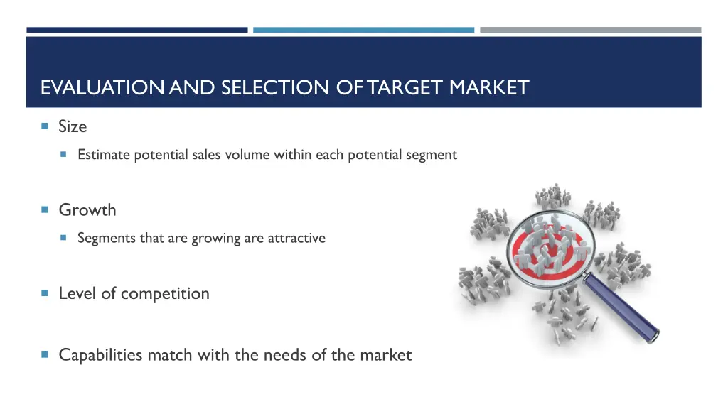 evaluation and selection of target market