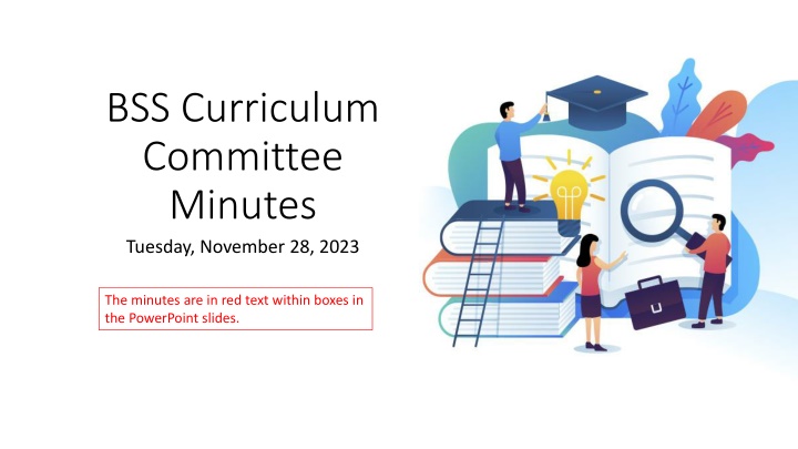 bss curriculum committee minutes tuesday november