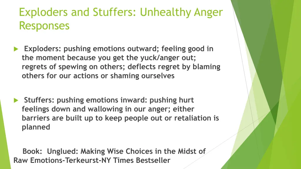exploders and stuffers unhealthy anger responses