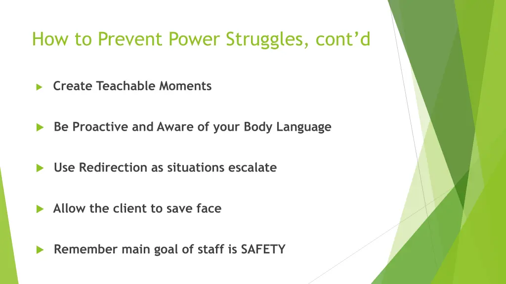 how to prevent power struggles cont d 2