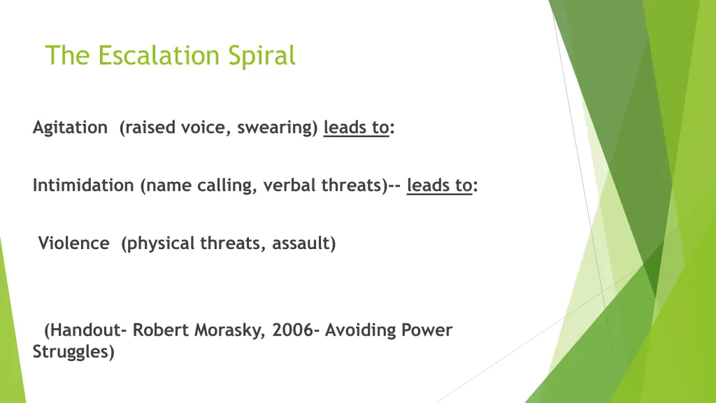 the escalation spiral