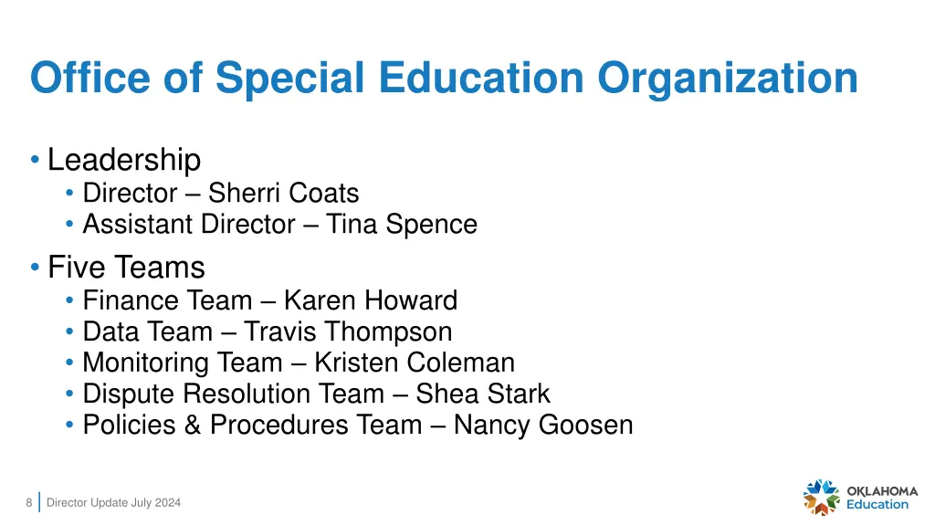 office of special education organization