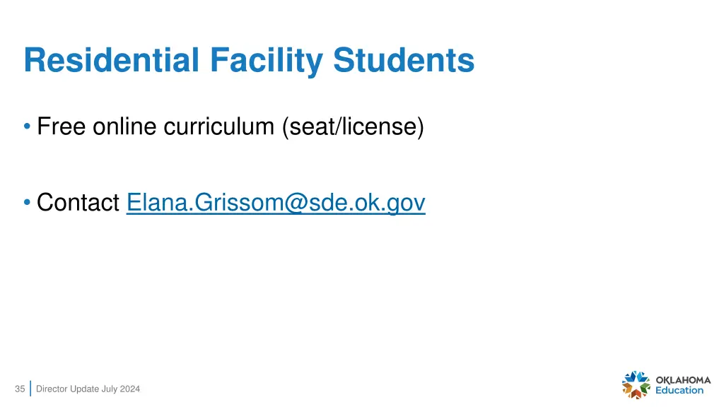 residential facility students