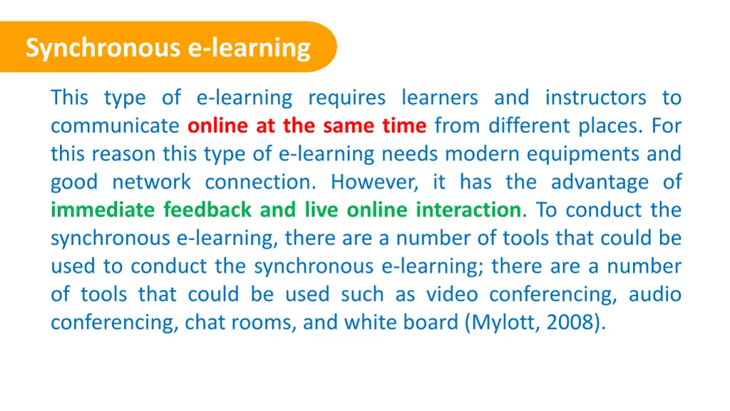 synchronous e learning