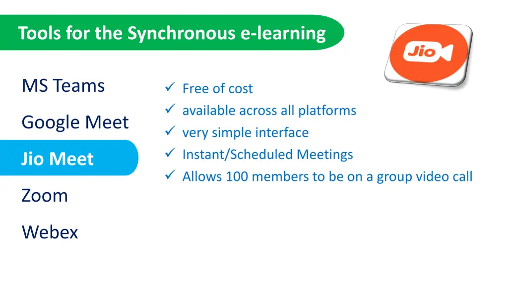 tools for the synchronous e learning 1