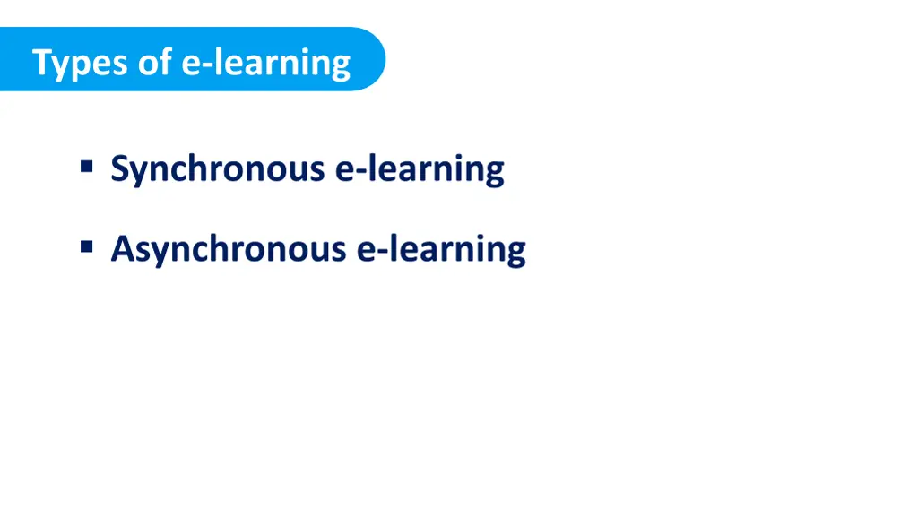types of e learning