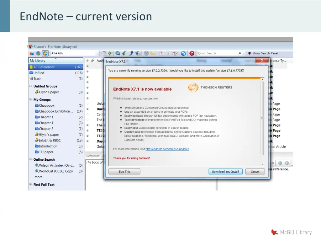 endnote current version