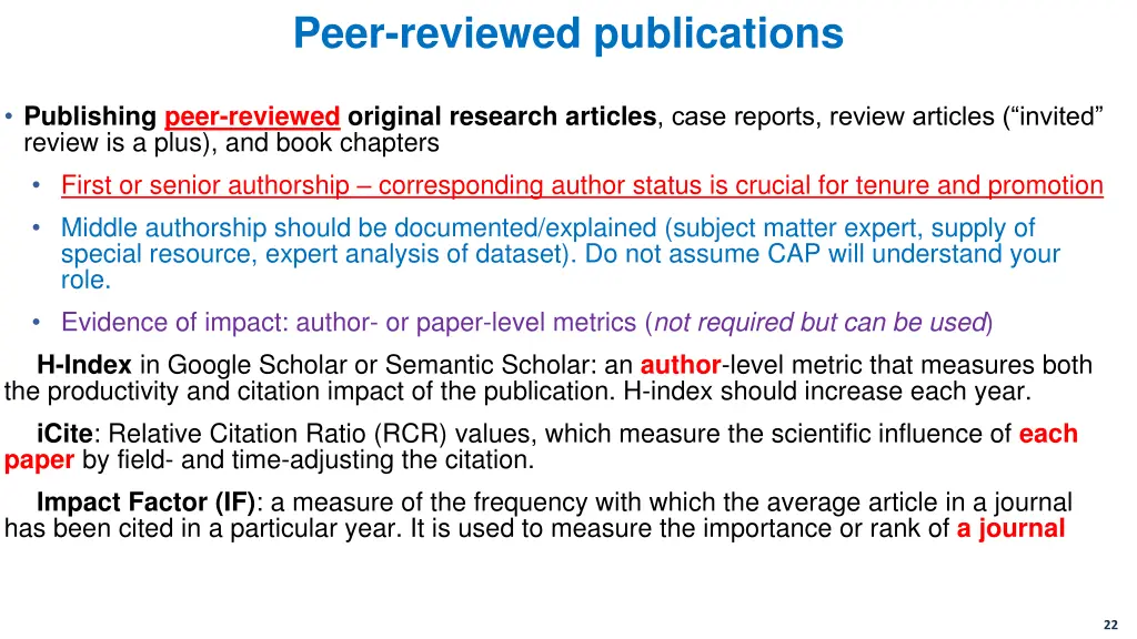 peer reviewed publications