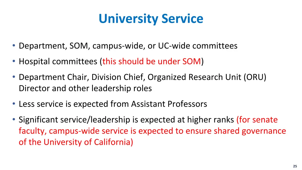 university service