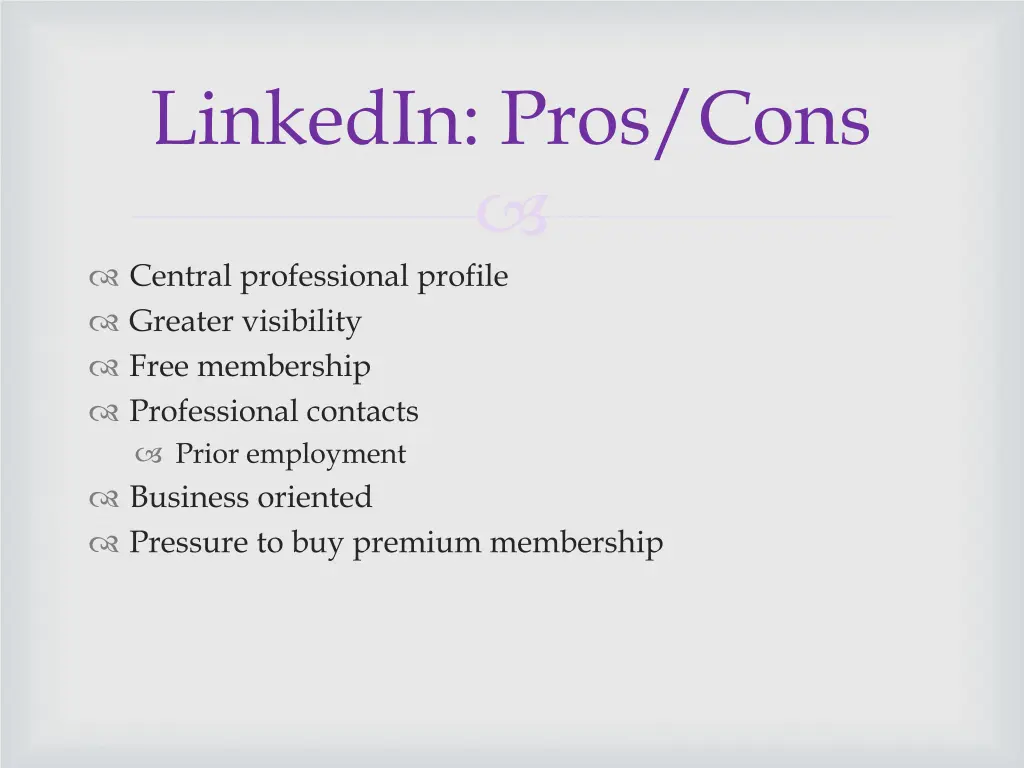 linkedin pros cons