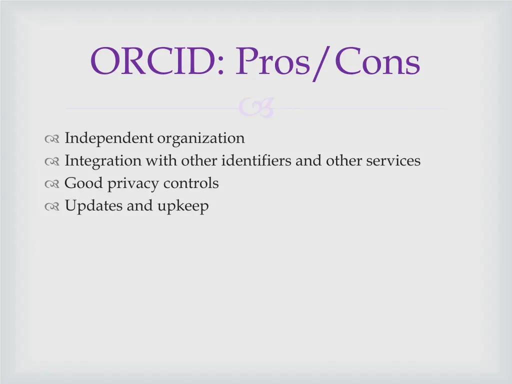 orcid pros cons