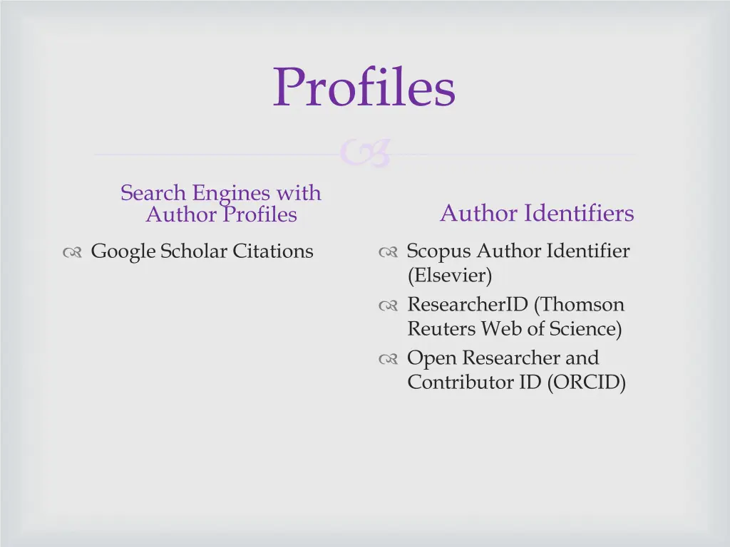 profiles