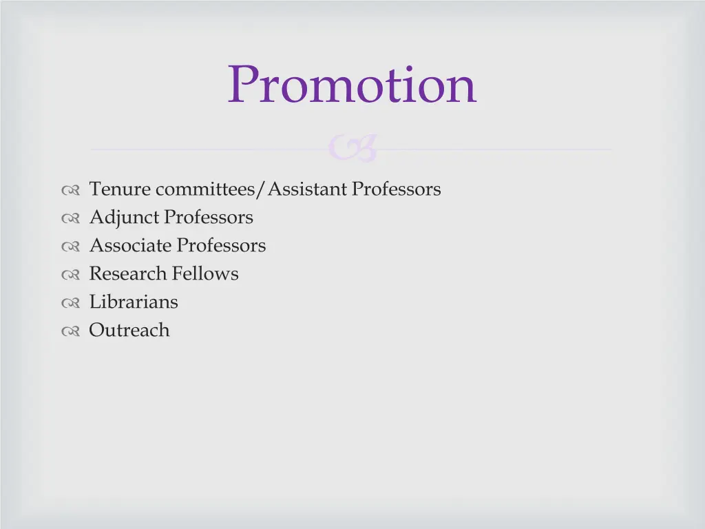 promotion