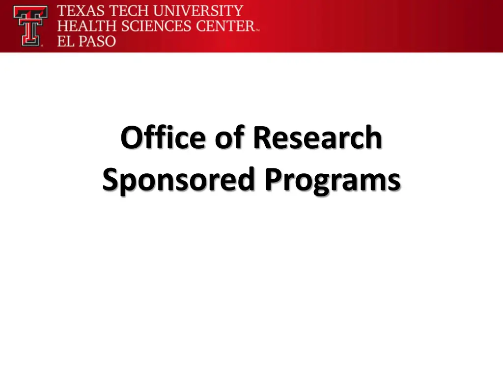 office of research sponsored programs