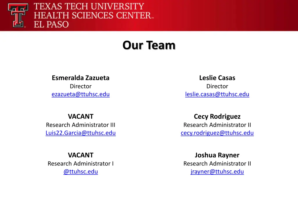 our team