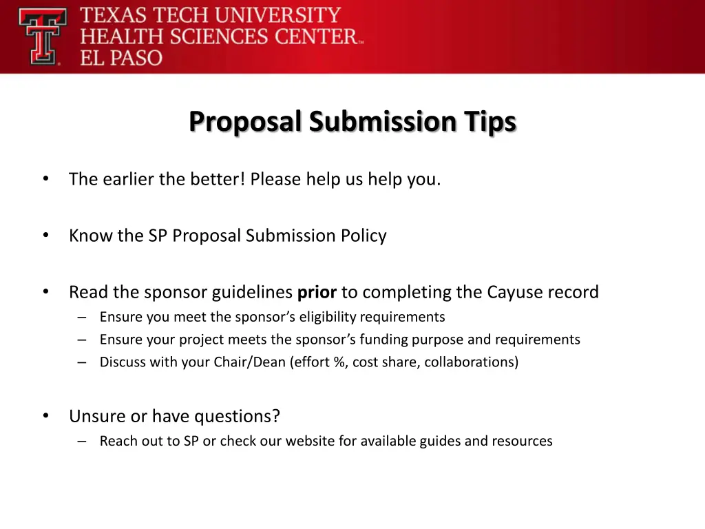 proposal submission tips