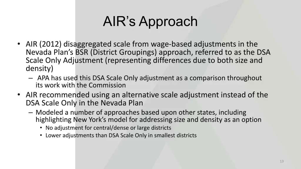 air s approach