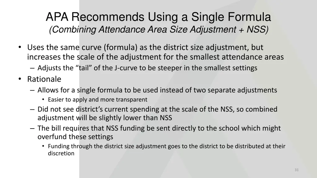 apa recommends using a single formula combining