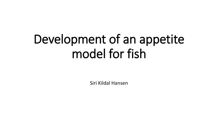 development development of of an model model for