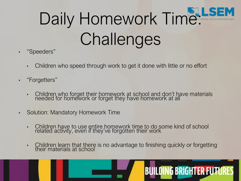 daily homework time challenges speeders