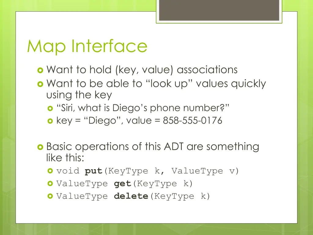 map interface