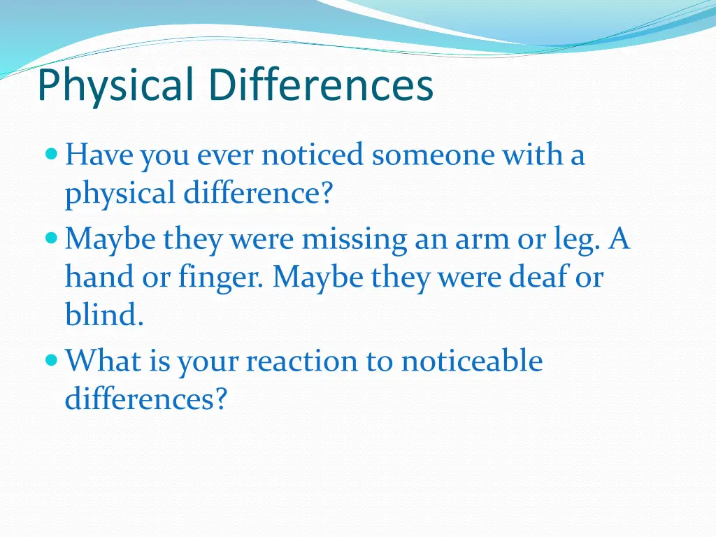 physical differences