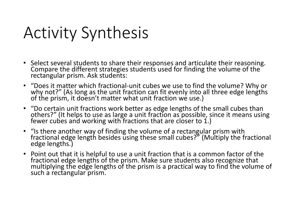 activity synthesis 1