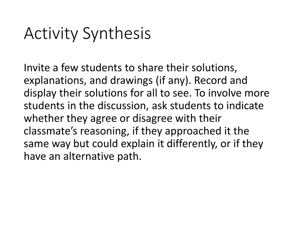 activity synthesis 2
