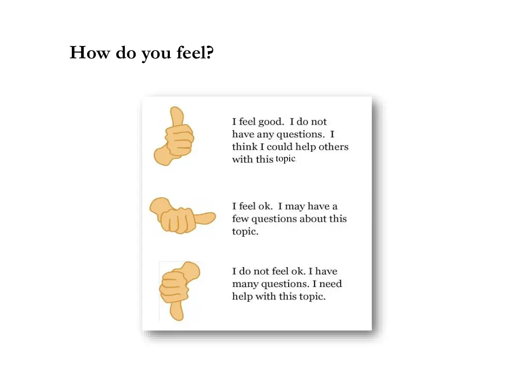 how do you feel 1