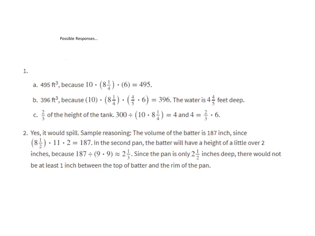 possible responses 1