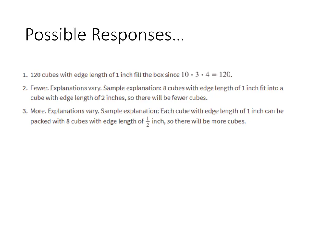 possible responses