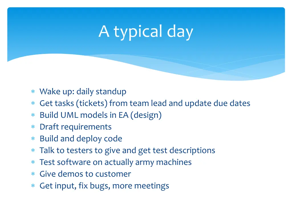 a typical day
