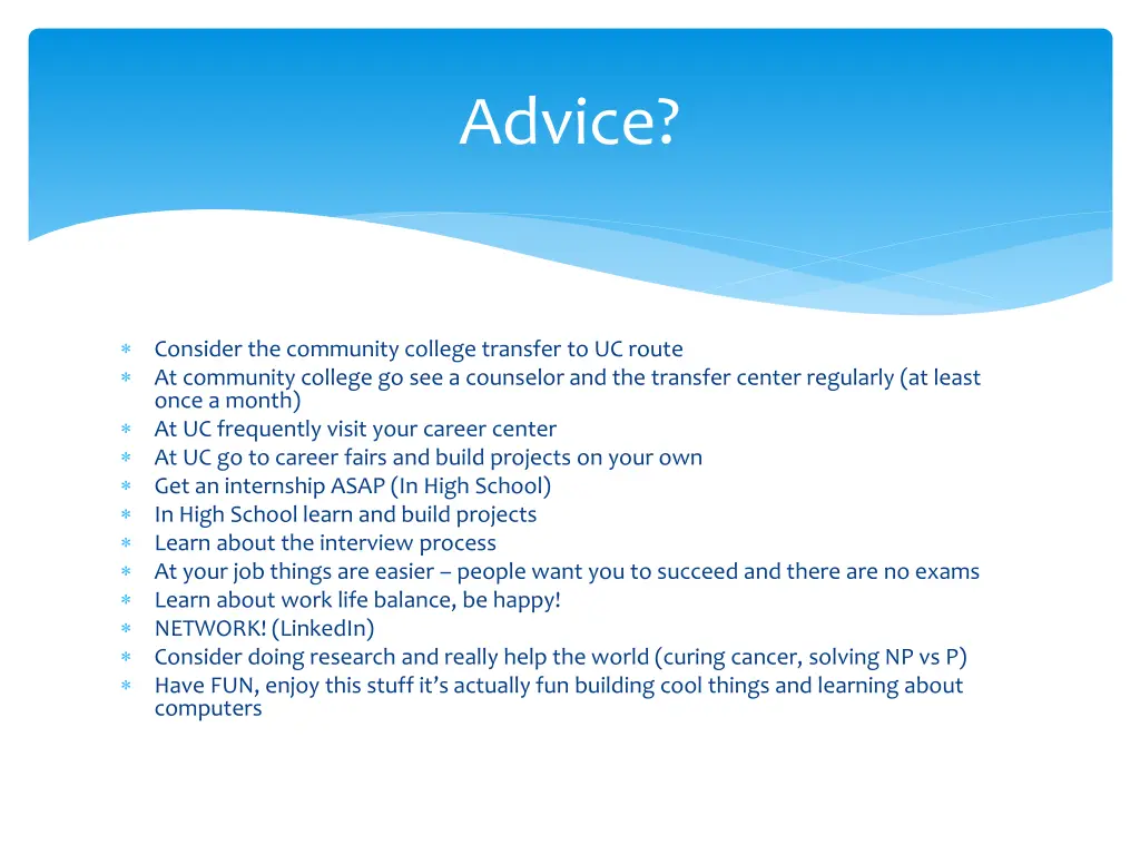advice