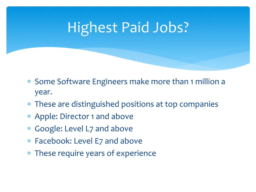 highest paid jobs