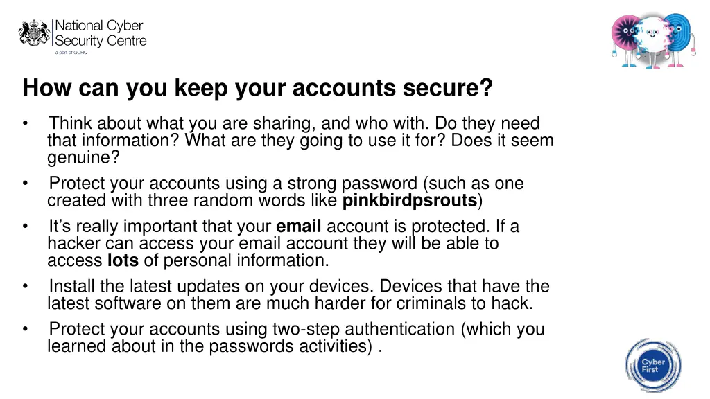 how can you keep your accounts secure