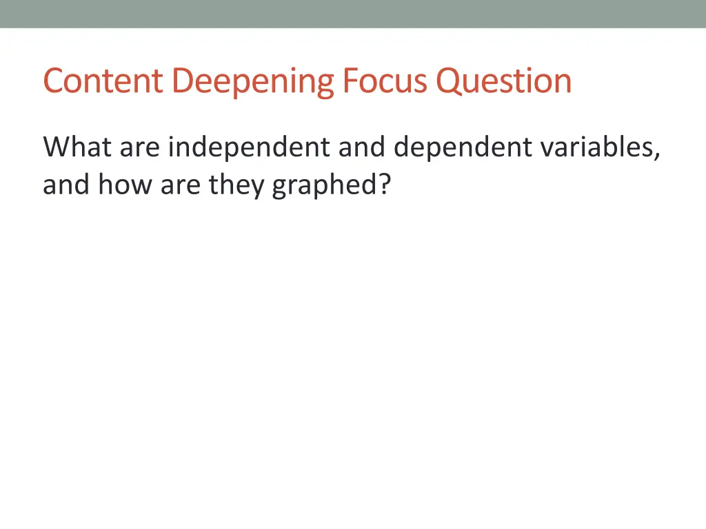content deepening focus question