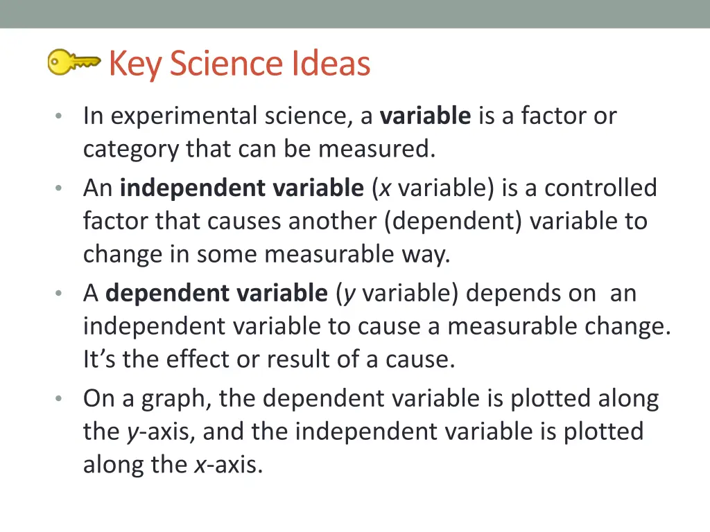 key science ideas